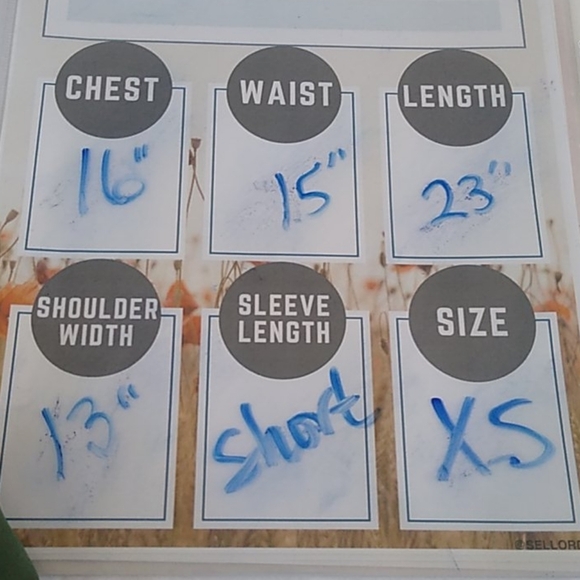 Lily White Wrap Style Sheer Polyester Career Blouse, Olive Green, Size XS - Picture 9 of 9